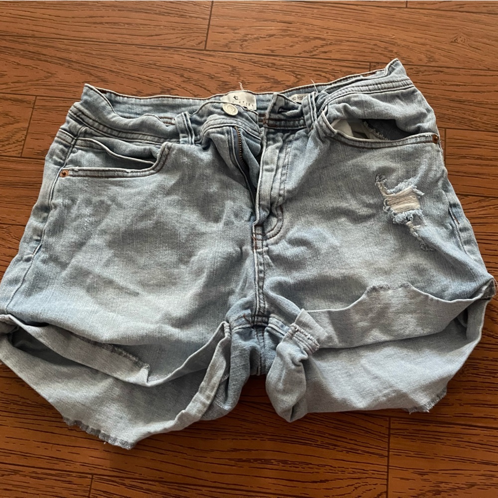 True craft light blue denim shorts